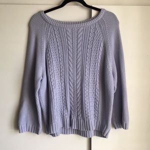 NWOT j.crew periwinkle blue chunky knit sweater